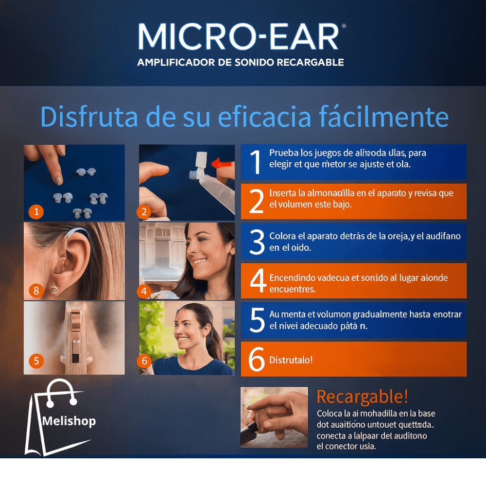 I - Audífono para la sordera MICRO-EAR - Recargable ✨¡OFERTA 2X1 DESCUENTO Ultimas Unidades!✨