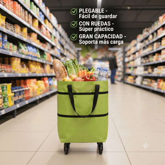 🔥Bolso 2 en 1 | De Cartera a Carrito de Compras con Ruedas | solo por $21.990🔥