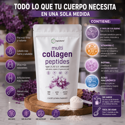 🔥Collagen Peptides Multi | 5 Tipos de Colágeno para Piel, Cabello, Uñas y Articulaciones🔥
