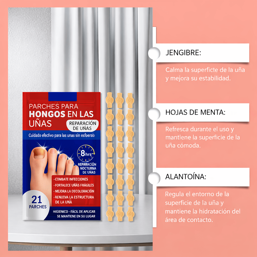 ¿Uñas dañadas, amarillas o con hongos? Recupera su apariencia mientras duermes con estos parches especializados.