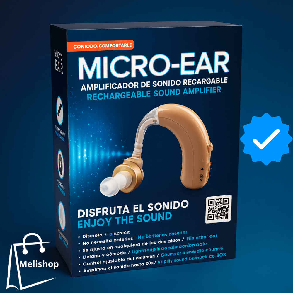 I - Audífono para la sordera MICRO-EAR - Recargable ✨¡OFERTA 2X1 DESCUENTO Ultimas Unidades!✨
