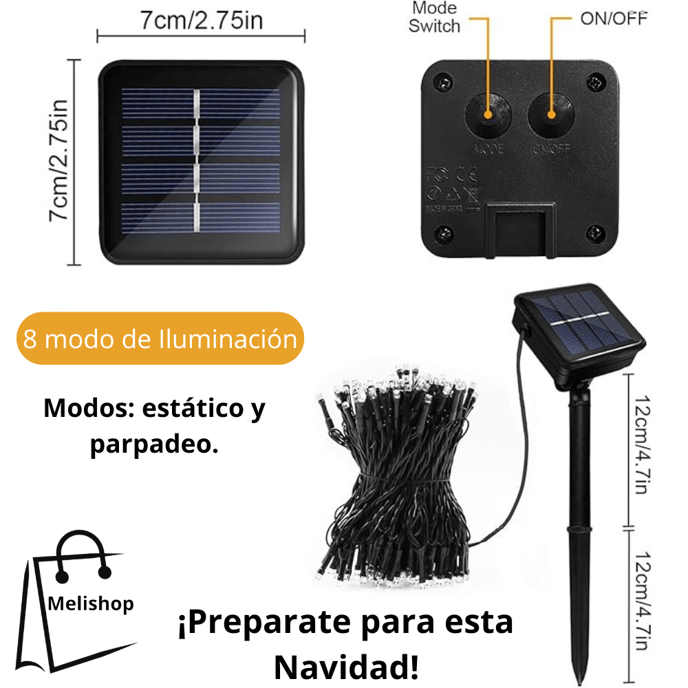 ✨Guirnaldas Solares MULTICOLOR ¡OFERTA 60% DESCUENTO ULTIMAS UNIDADES!✨