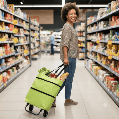 🔥Bolso 2 en 1 | De Cartera a Carrito de Compras con Ruedas  | solo por $21.990🔥