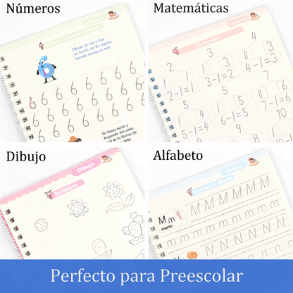 Cuaderno Mágico Montessori 4 en 1 ✍️ Reutilizable + Lápiz y 10 Tintas | OFERTA $27.990
